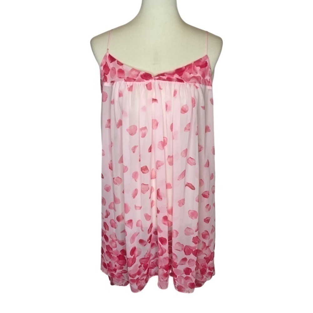 Oscar De Larenta sheer nightie in beautiful pink & white silk - Picture 4 of 13
